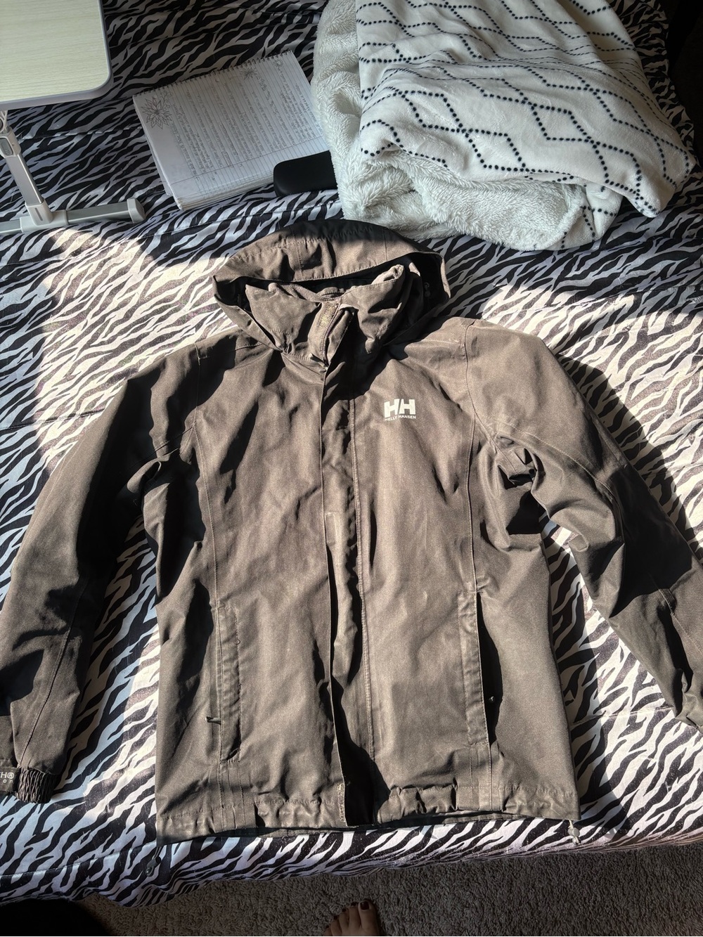 Helly Hansen Black Hooded Men's Raincoat